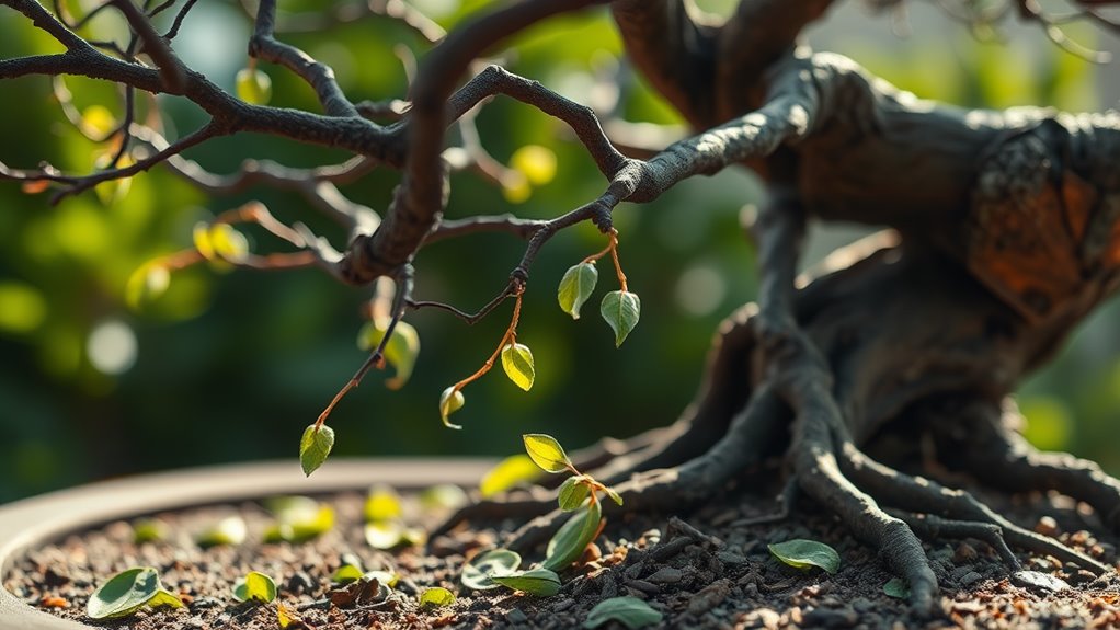 bonsai leaf removal technique