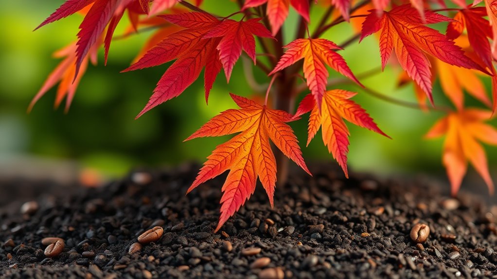 coffee grounds and maples