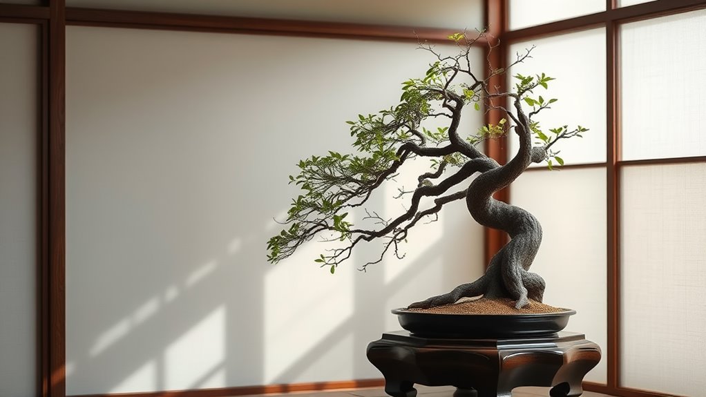 japanese display for bonsai