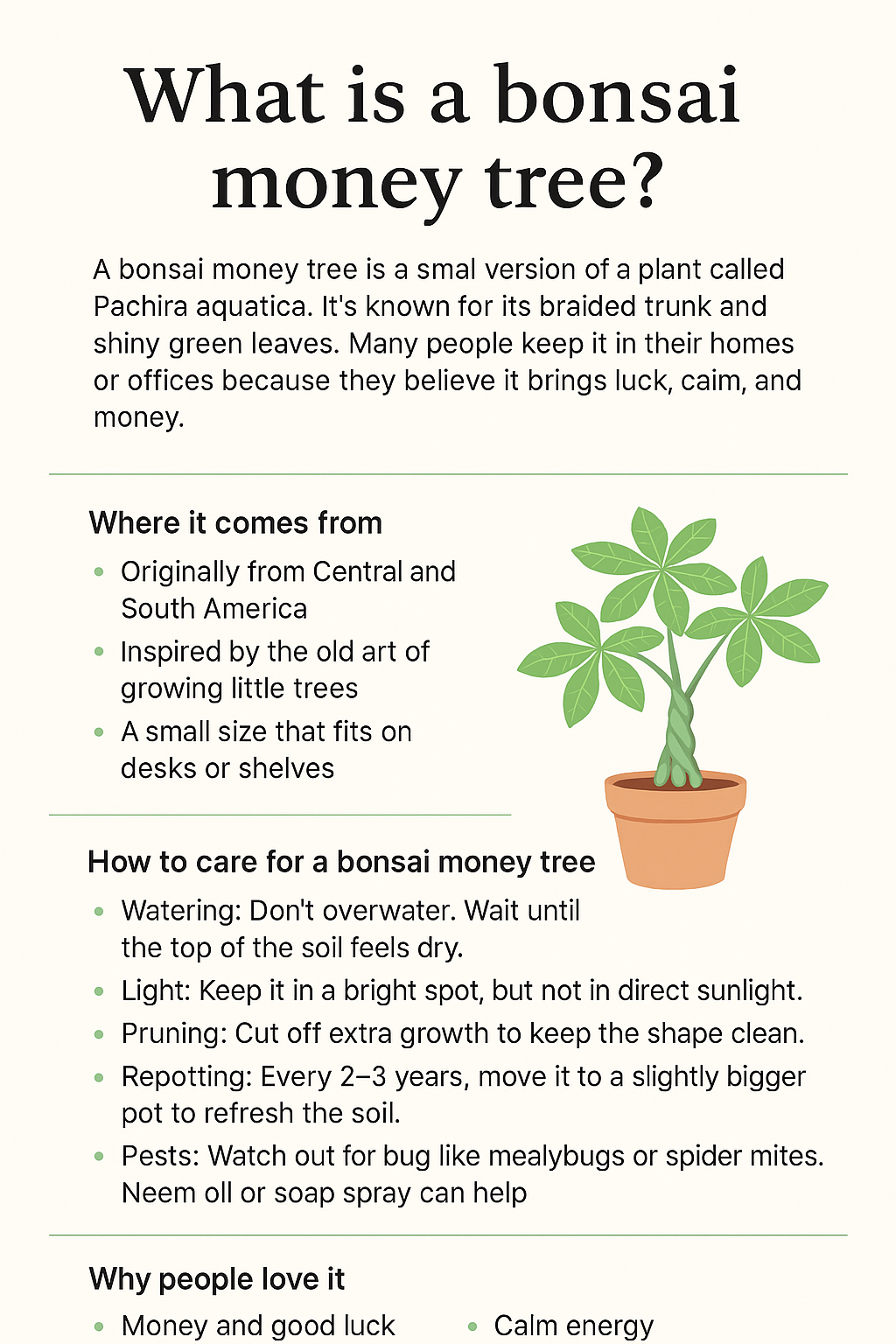 what is bonsai money tree